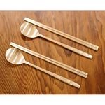 YEDAMUN Premium Bangjja Bronze Traditional Korean Spoon & Chopsticks Set (2 Pairs) – Handmade Traditional Yugi Brass Spoon Chopsticks | Korean Traditional Golden Cutlery Dinnerware _ Made in KOREA